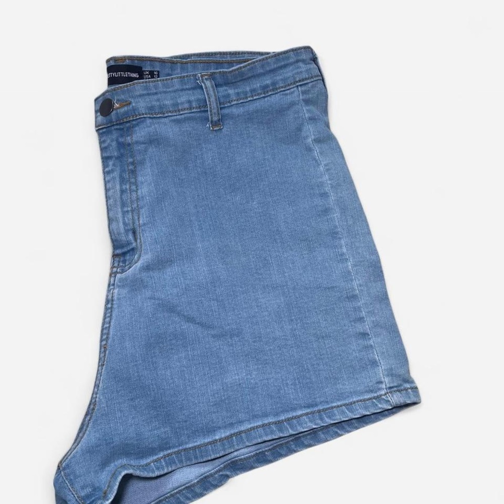 PrettyLittleThing Light Blue Denim Shorts Vacation